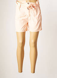 Bermuda taille élastique taille normale rose C'EST BEAU LA VIE femme