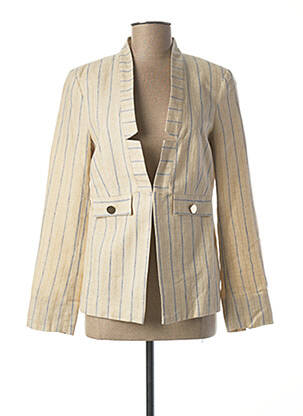Veste chic fausses poches beige JULIE GUERLANDE femme