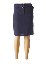 Jupe mi-longue doublure textile bleu JULIE GUERLANDE femme