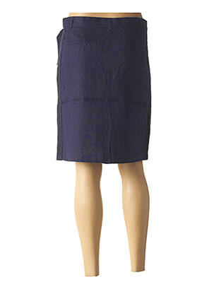 Jupe mi-longue coupe droite bleu JULIE GUERLANDE femme