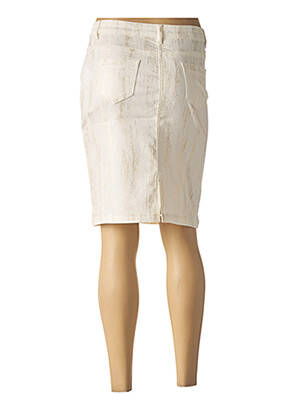 Jupe mi-longue stretch blanc JULIE GUERLANDE femme