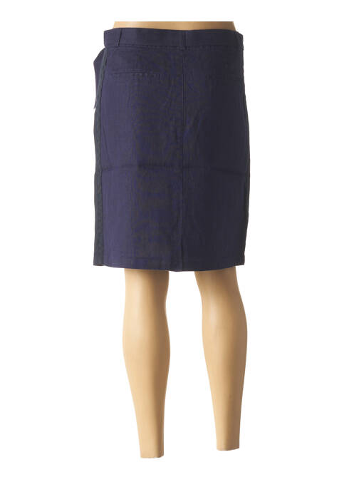 Jupe mi-longue doublure textile bleu JULIE GUERLANDE femme