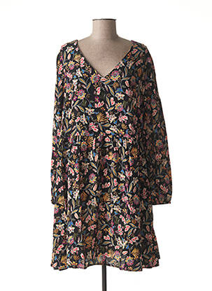 Robe courte manches longues manches longues noir C'EST BEAU LA VIE femme
