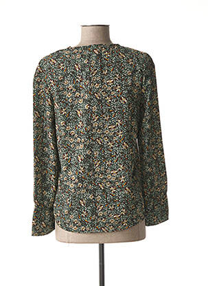 Blouse imprimé fantaisie manches longues vert C'EST BEAU LA VIE femme