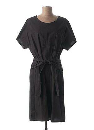 Robe mi-longue manches courtes manches courtes noir MEXX femme
