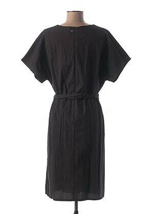 Robe mi-longue manches courtes manches courtes noir MEXX femme