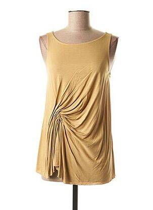 Top tissage jersey sans manche beige MEXX femme