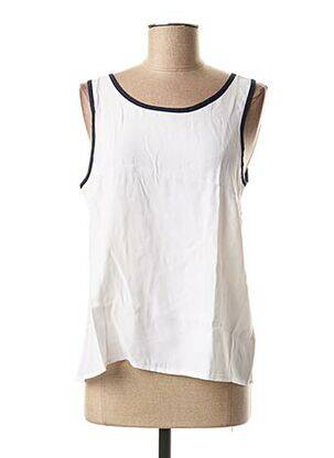 Blouse col rond sans manche blanc MEXX femme