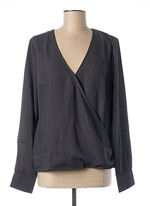 Blouse poignets boutonnés avec fente manches longues gris MUSTANG femme