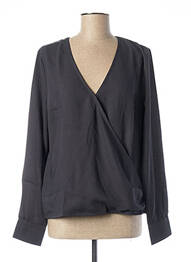 Blouse poignets boutonnés avec fente manches longues gris MUSTANG femme