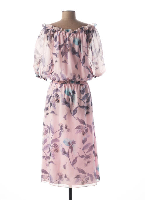 Robe mi-longue rose MEXX pour femme