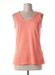 Débardeur col v sans manche orange CONCEPT K femme