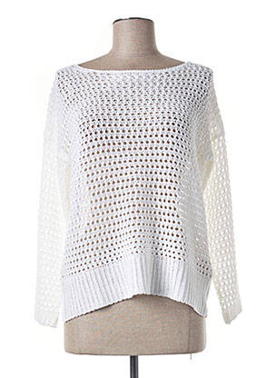 Pull finition bords-côtes manches longues beige MARBLE femme