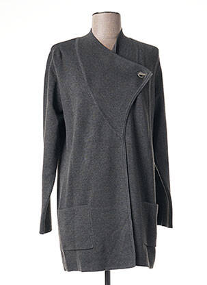 Gilet manches longues stretch gris MARBLE femme