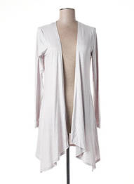 Gilet manches longues stretch gris MARBLE femme
