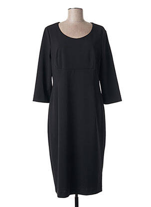 Robe mi-longue manches 3/4 manches 3/4 noir ELENA MIRO femme