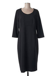 Robe mi-longue manches 3/4 manches 3/4 noir ELENA MIRO femme
