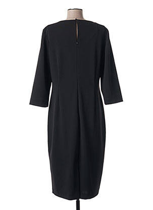 Robe mi-longue manches 3/4 manches 3/4 noir ELENA MIRO femme