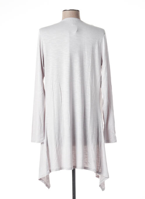 Gilet manches longues gris MARBLE pour femme