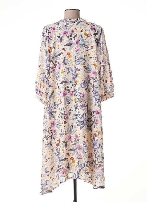 Robe mi-longue beige BRUNO SAINT HILAIRE pour femme