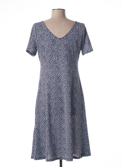 Robe mi-longue bleu MARBLE pour femme