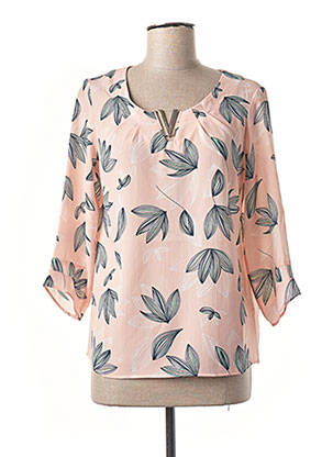 Blouse imprimé fantaisie manches 3/4 rose DIANE LAURY femme