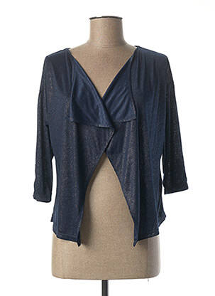 Gilet manches longues manches 3/4 bleu JULIE GUERLANDE femme