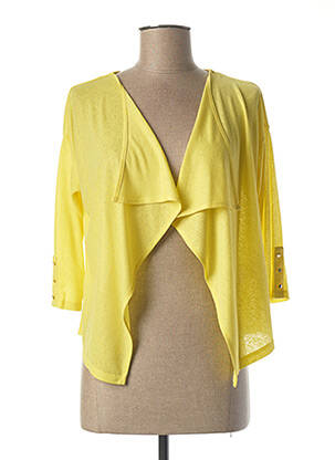 Gilet manches longues manches 3/4 jaune JULIE GUERLANDE femme