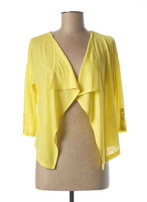 Gilet manches longues manches 3/4 jaune JULIE GUERLANDE femme