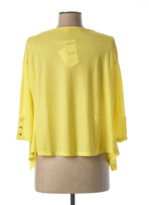Gilet manches longues manches 3/4 jaune JULIE GUERLANDE femme