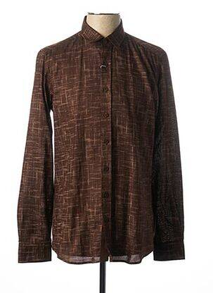 Chemise manches longues manches longues marron MEXX homme