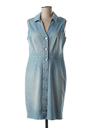 Robe mi-longue sans manche sans manche bleu JULIE GUERLANDE femme