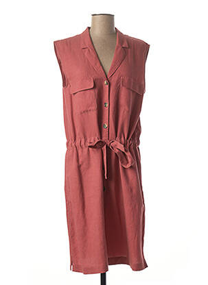 Robe mi-longue sans manche sans manche marron C'EST BEAU LA VIE femme