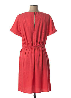 Robe mi-longue manches courtes manches courtes rouge C'EST BEAU LA VIE femme