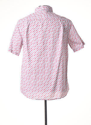 Chemise manches courtes imprimé fantaisie rose CAMBRIDGE homme