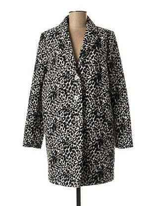 Manteau long coupe droite sans capuche noir JULIE GUERLANDE femme