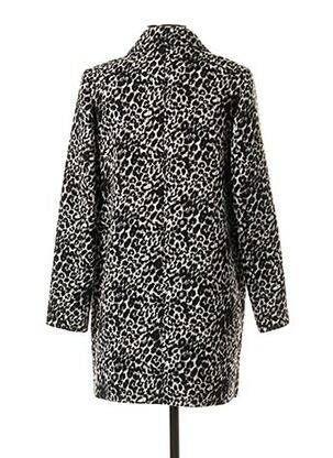 Manteau long coupe droite sans capuche noir JULIE GUERLANDE femme