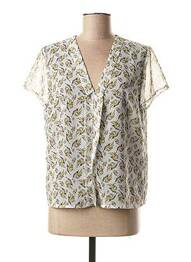 Blouse légère et transparente manches courtes vert MEXX femme