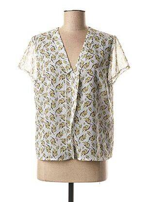 Blouse légère et transparente manches courtes vert MEXX femme