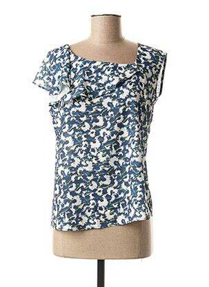 Blouse légère et transparente manches courtes bleu MEXX femme