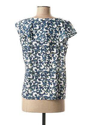 Blouse légère et transparente manches courtes bleu MEXX femme