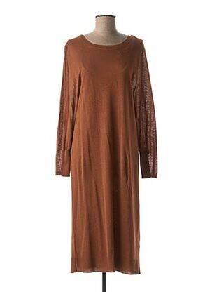 Robe longue manches longues manches longues marron MEXX femme
