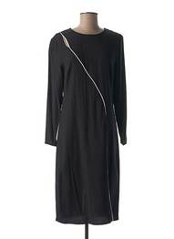 Robe mi-longue manches longues manches longues noir MEXX femme