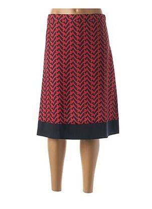 Jupe mi-longue fermeture zip latéral rouge MEXX femme