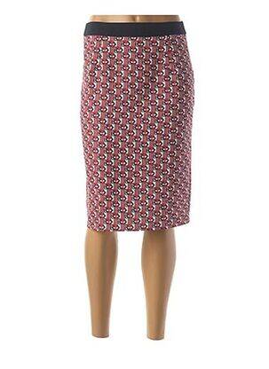Jupe mi-longue coupe droite rouge MEXX femme