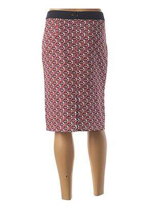 Jupe mi-longue coupe droite rouge MEXX femme