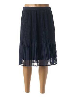 Jupe mi-longue fermeture zip latéral bleu MEXX femme