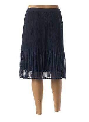 Jupe mi-longue fermeture zip latéral bleu MEXX femme