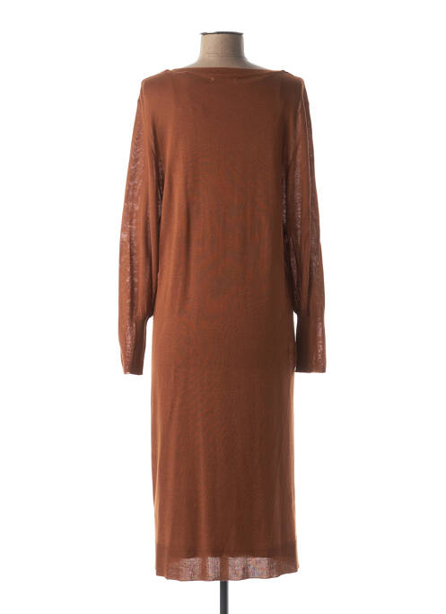 Robe longue manches longues manches longues marron MEXX femme