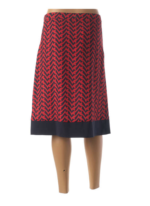 Jupe mi-longue fermeture zip latéral rouge MEXX femme